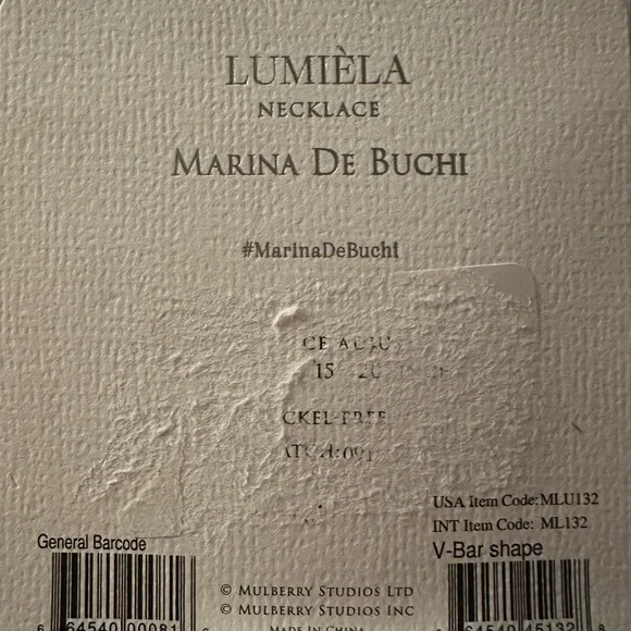 Lumuiela V-Bar Silver Gold-Tone Necklace, 50cm 15” nickel-free - Picture 2 of 2